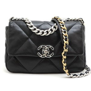 Chanel Chanel 19 Lambskin Shoulder Bag Black